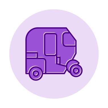 Tuk Tuk simge vektör illüstrasyonu