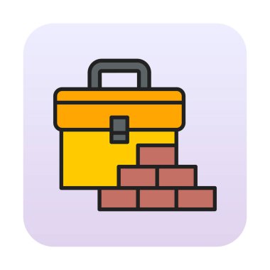 evrak çantası web basit simge illüstrasyonu