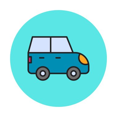 Araba düz simgesi. Vektör çizim 