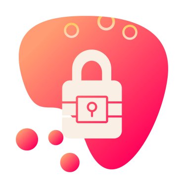 Beyaz arkaplanda asma kilit vektör çizimi