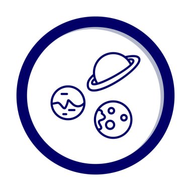 Gezegenler simgesi, vektör illüstrasyonu