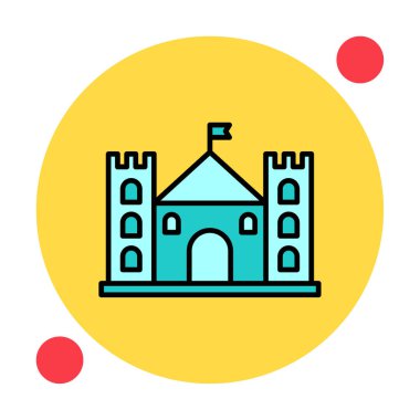 Kale simgesi. Vektör çizim