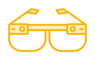 Akıllı Gözlük simgesi vektör çizimi