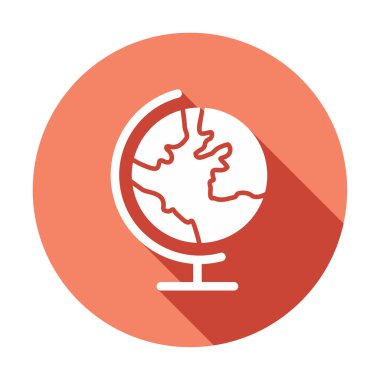 dünya simgesi, vektör illüstrasyonu basit tasarım