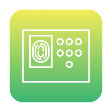 Güvenlik sistemi simgesi vektör illüstrasyonu