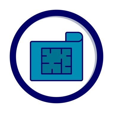 Ev Planı web simgesi, vektör illüstrasyonu