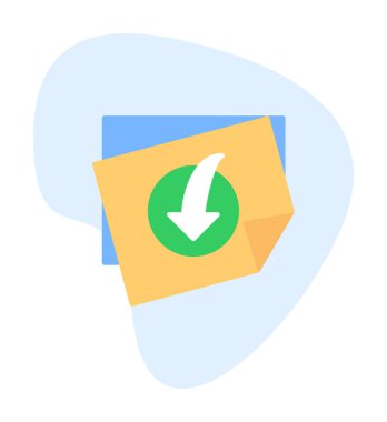  Dosya indir simgesi, vektör çizim