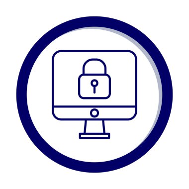 Beyaz arkaplanda asma kilit vektör çizimi