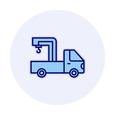 Turna Kamyonu Simgesi, Renkli Vektör İllüstrasyonu