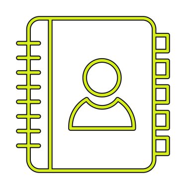 Kişi Kitabı simgesi, vektör illüstrasyonu