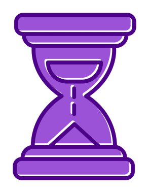 Kum saati simgesi, kum saati, vektör çizimi