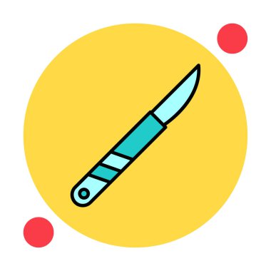 Cerrahi bıçak. Web simgesi basit illüstrasyon 