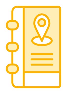 Soyut arkaplan vektöründe adres defteri simgesi izole edildi