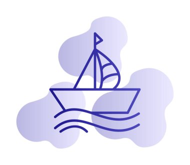 tekne ikonu vektör çizimi tasarımı 