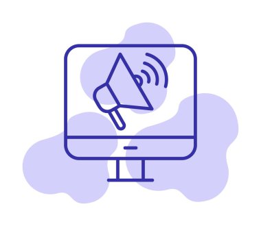 çevrimiçi pazarlama simgesi vektör illüstrasyonu 