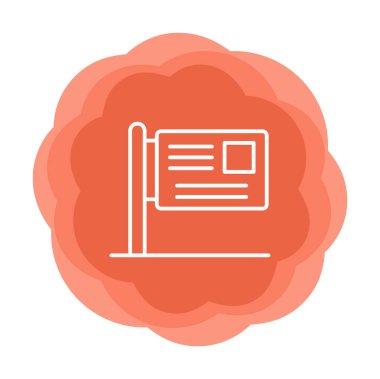 Reklam panosu. Web simgesi basit illüstrasyon