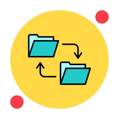 Basit Veri Aktarımı simgesi, vektör illüstrasyonu