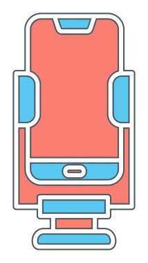 Vektör Smartphone Stand simgesi, basit vektör illüstrasyonu 