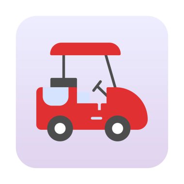 Golf Caddy simgesi, vektör illüstrasyonu