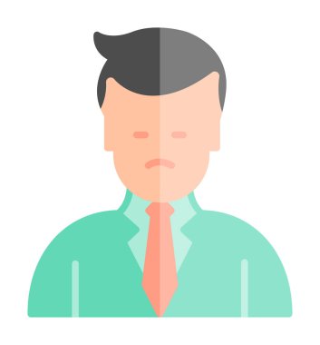 Basit Restoran Yöneticisi simgesi, vektör illüstrasyonu