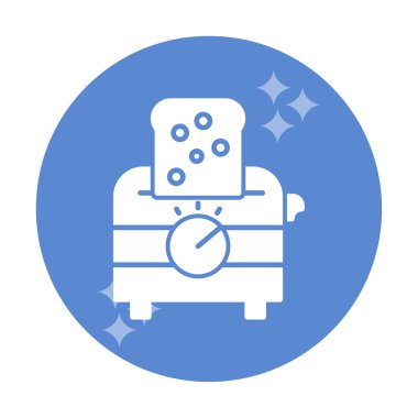 tost makinesi simgesi, vektör illüstrasyonu