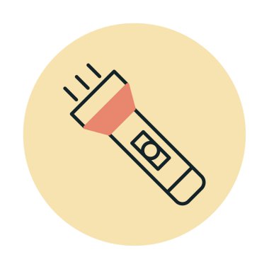 Seyahat fenerinin düz simgesi. Renkli vektör çizimi