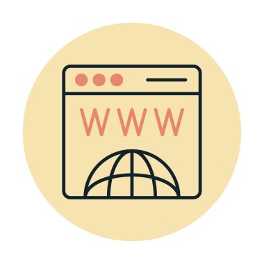 Basit web sitesi arayüzü simgesi, vektör illüstrasyonu