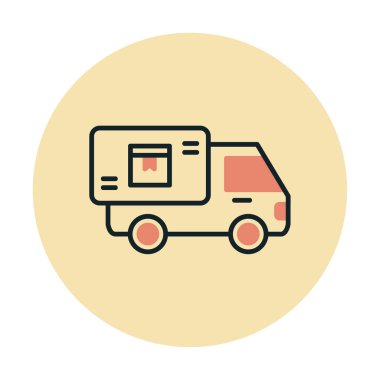 Vektör Tasarımı Teslimat Kamyonu Simgesi Biçimi