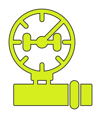 Düz vektör manometre simgesini ölç. Gaz basıncı. 