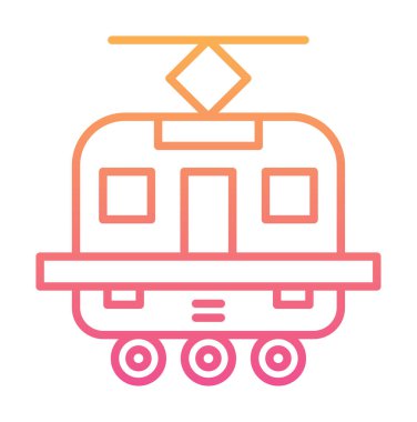 Tramvay simgesi. Moda Tramvay işareti logosu