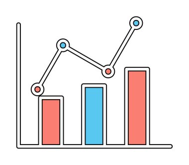 Grafik. Web simgesi basit illüstrasyon 