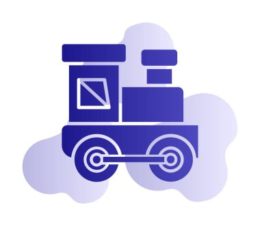 Tren oyuncağı simgesinin vektör illüstrasyonu