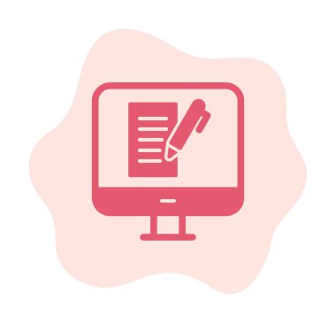 Beyaz arkaplanda Bilgisayar Kopyalama vektör çizimi