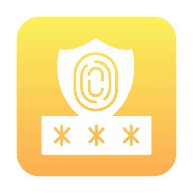 Parmak izi ikonu. Özel daire tasarımı. vektör illüstrasyonu.