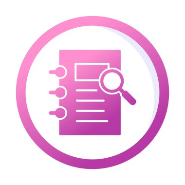 ofis kağıdı ve büyüteç