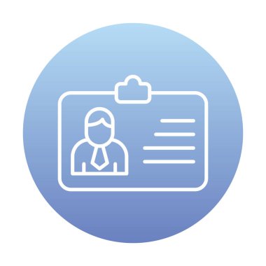 Ofis Giriş Kartı simgesinin vektör illüstrasyonu 