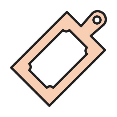 Kesme tahtası simgesi, vektör illüstrasyonu