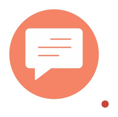 Basit sohbet simgesi, konuşma balonu, vektör illüstrasyonu