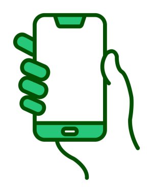 Cep telefonu simgesi, vektör illüstrasyonu  