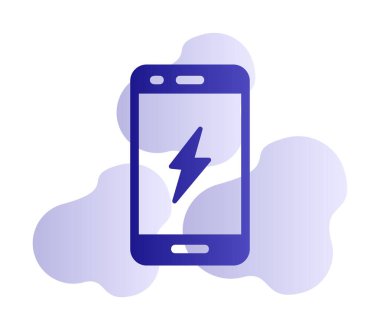 Mobil simge vektör illüstrasyonunu şarj et