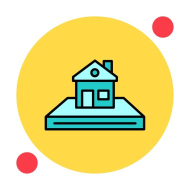 Beyaz arkaplanda ev simgesi vektörü izole edildi