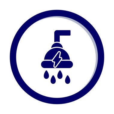 Su banyosu web simgesi, illüstrasyon