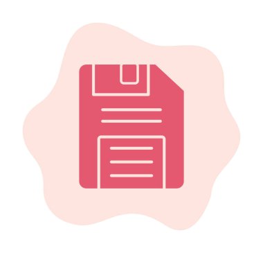 Basit Disket simgesi, vektör illüstrasyonu