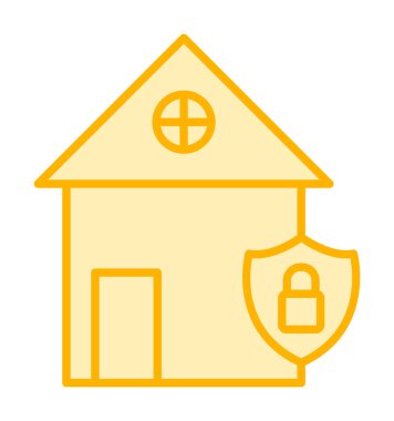 ev güvenlik simgesi, vektör çizim                                    