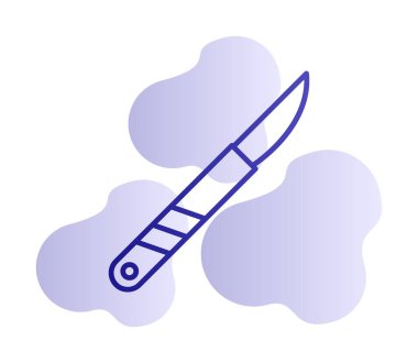 Cerrahi bıçak. Web simgesi basit illüstrasyon 