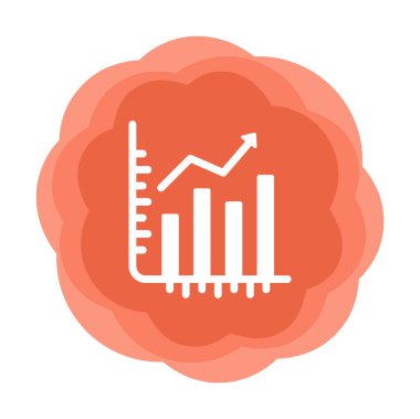 Hisse senetleri büyüyor. Web simgesi basit illüstrasyon