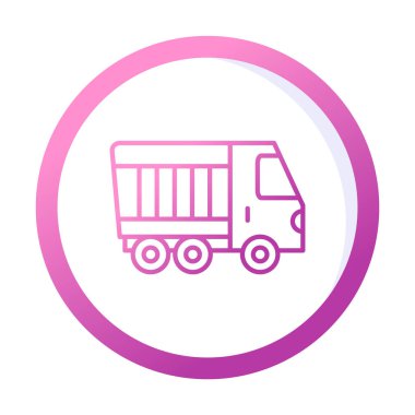 Web ve mobil uygulama tasarımınız için kamyon simgesi vektörü, kamyon logosu konsepti