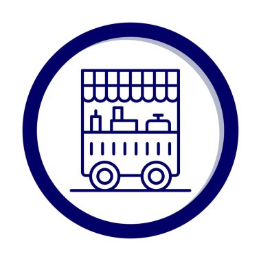 Yemek arabası simgesinin vektör illüstrasyonu 