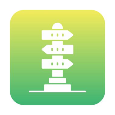 Beyaz arkaplanda yön vektörü illüstrasyonu