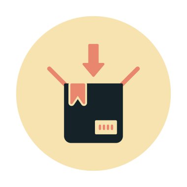 paket simgesi vektör illüstrasyonu